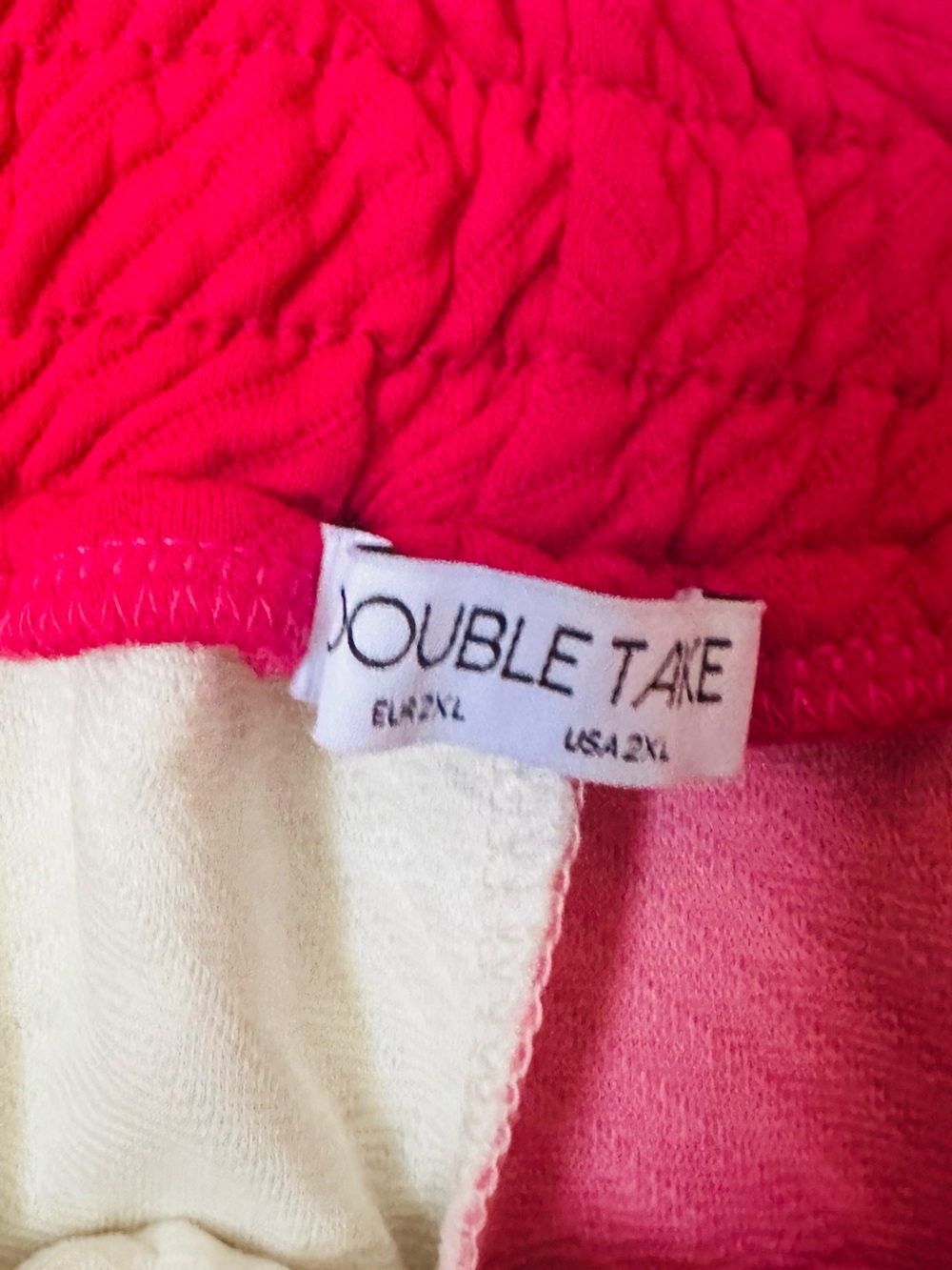 Double Take Colorblock Sweatshirt & Shorts Set - White, Pink, Hot Pink 2XL - Picture 3 of 7